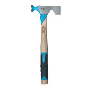 Pro 12-Ounce Milled Face Drywall Hammer | Straight Hickory Handle w/ TPR Grip