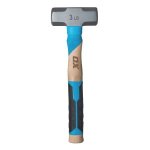 Pro 3-Pound Club Hammer | Straight Hickory Handle w/ TPR Grip