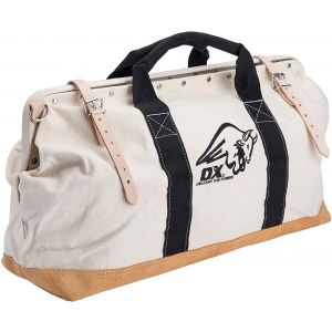 OX Pro 24" Canvas Mason Tool Bag Nylon Strap Handle Suede