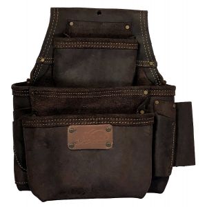 OX Pro Fastener Bag, Oil-Tanned Leather, 3 Pouch