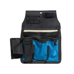 Ultimate 10-Pocket Leather & Nylon Drywaller's Pouch w/ Kevlar Reinforcement