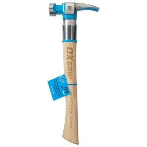 OX Pro Hickory Hammer with Steel Reinforced Shaft 22oz
